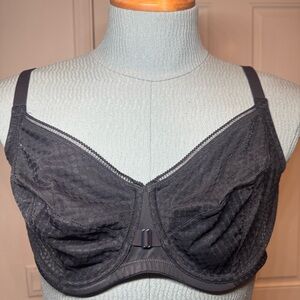 Playtex NWOT Underwire Balconette Unlined Summer Bra 44C black